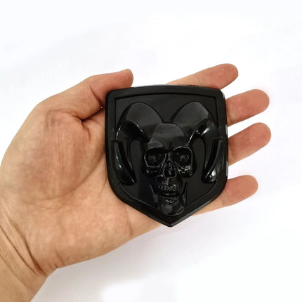 Grille Skull Emblem Badge 3D Replacement for 2006-2009 RAM 1500 2500 Black