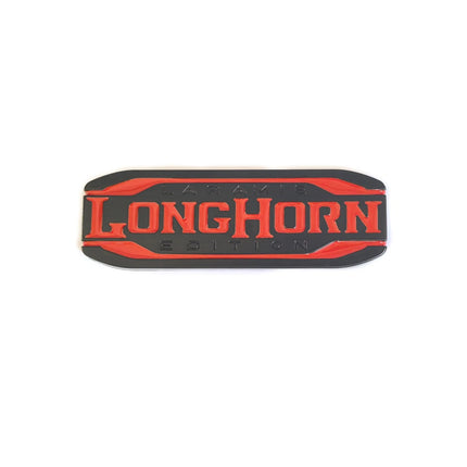 1Pack Emblem for 2019-2025 RAM1500 2500 LARAMIE LONGHORN Badge (Black/Red/Chrome)