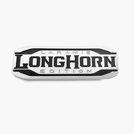 1Pack Emblem for 2019-2025 RAM1500 2500 LARAMIE LONGHORN Badge (Black/Red/Chrome)