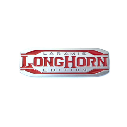 1Pack Emblem for 2019-2025 RAM1500 2500 LARAMIE LONGHORN Badge (Black/Red/Chrome)