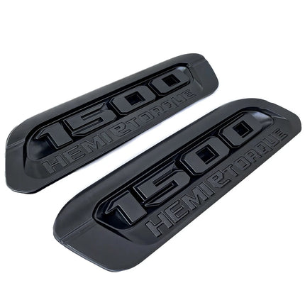 2Pack Emblems for RAM 1500 Etorque Exterior Badges - Blue/Black/Red