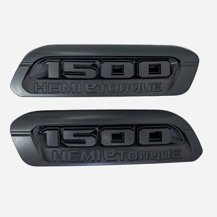 2Pack Emblems for RAM 1500 Etorque Exterior Badges - Blue/Black/Red