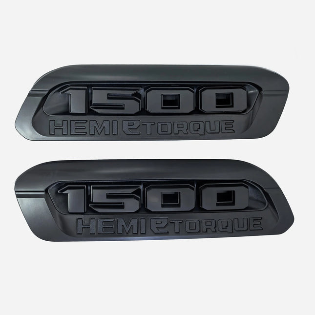 2Pack Emblems for RAM 1500 Etorque Exterior Badges - Blue/Black/Red