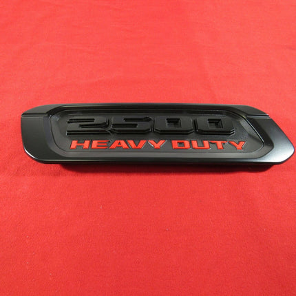 2Pack Emblems for RAM 2500 Heavy Duty Hood Badges (Black/Red/Chrome)