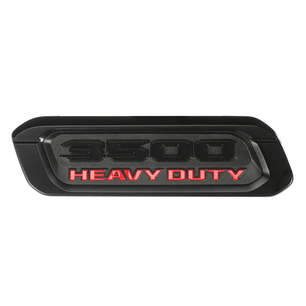 2Pack Emblems for RAM 3500 Heavy Duty Hood Badges (Black/Red/Chrome)