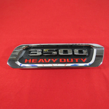 2Pack Emblems for RAM 3500 Heavy Duty Hood Badges (Black/Red/Chrome)