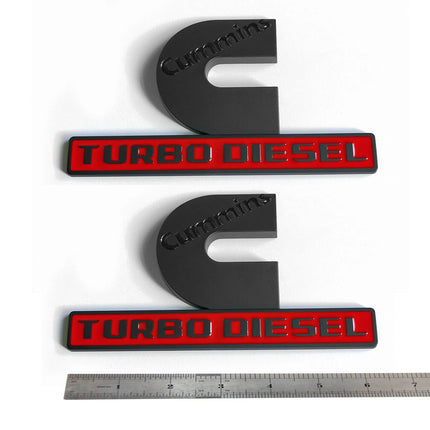 2Pack Emblems for 2019+ Ram 2500/3500 Cummins Turbo Diesel Badge