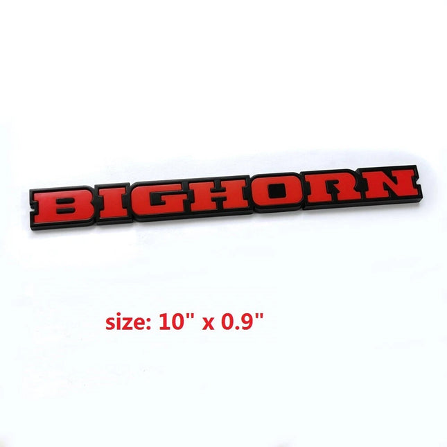 1Pack Badge For 2019-2020 RAM Bighorn Tailgate Emblem 68282632AC (Black/Red/Chrome)