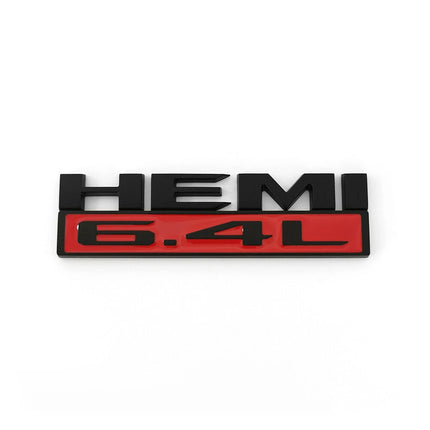 2Pack Badges For 2019-2024 RAM 2500 3500 6.4L HEMI Emblem Replacement (Black/Red/White/Chrome)