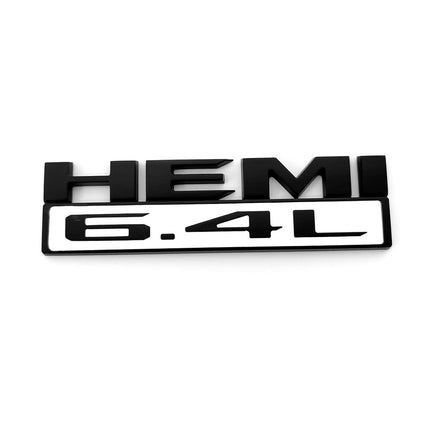 2Pack Badges For 2019-2024 RAM 2500 3500 6.4L HEMI Emblem Replacement (Black/Red/White/Chrome)