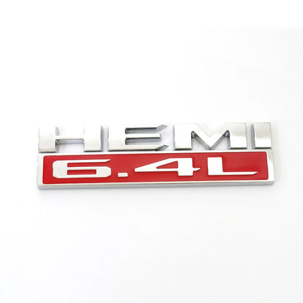 2Pack Badges For 2019-2024 RAM 2500 3500 6.4L HEMI Emblem Replacement (Black/Red/White/Chrome)