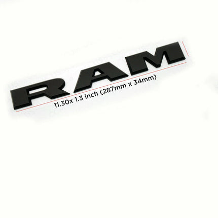 Emblem Set for 2019+ RAM 1500 4x4 Grille Tailgate 3D Badge Replacement (Black/Red) 5-Pack