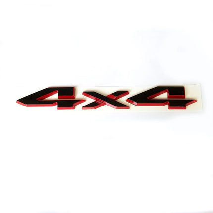 Emblem Set for 2019+ RAM 1500 4x4 Grille Tailgate 3D Badge Replacement (Black/Red) 5-Pack