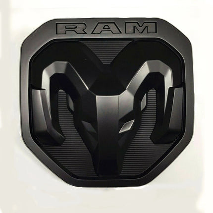 1Pack Tailgate Emblem for 2019-2024 Ram 1500 Rear Badge (Black/Chrome/Red)