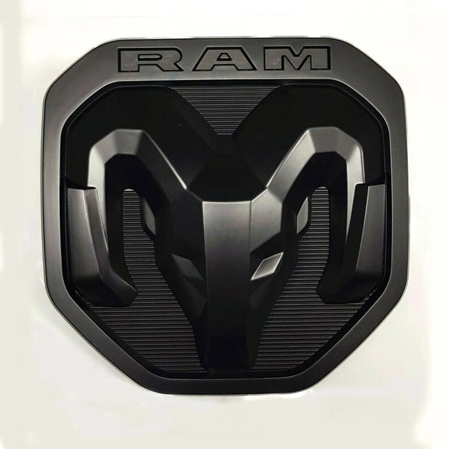 1Pack Tailgate Emblem for 2019-2024 Ram 1500 Rear Badge (Black/Chrome/Red)