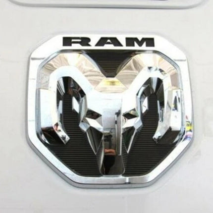 1Pack Tailgate Emblem for 2019-2024 Ram 1500 Rear Badge (Black/Chrome/Red)