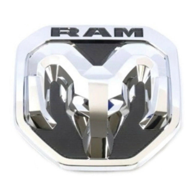 1Pack Tailgate Emblem for 2019-2024 Ram 1500 Rear Badge (Black/Chrome/Red)