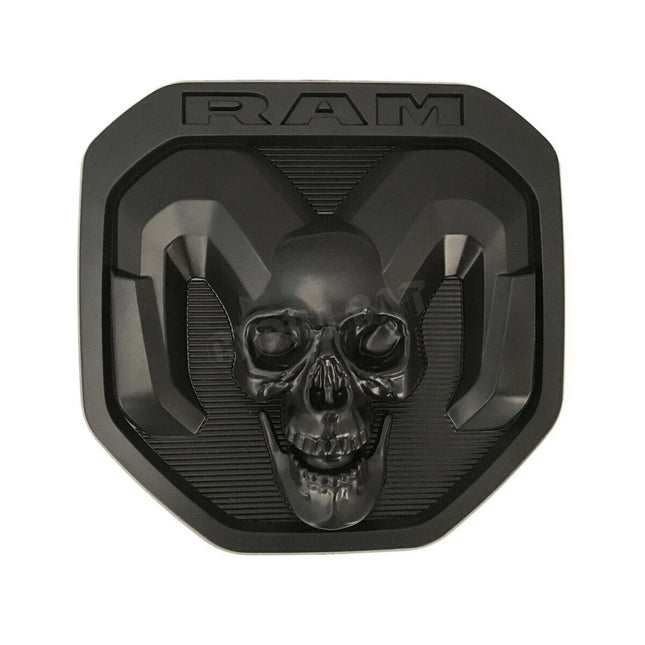1Pack Skull Tailgate Badge For 2019-2024 RAM 1500/2500/3500 Emblem (Black/Red/Chrome)