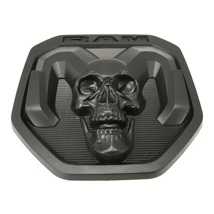 Skull Emblem for 2019+ RAM 1500/2500/3500 Tailgate Badge Replacement (Black/Red/Chrome)
