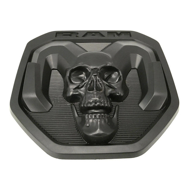 Skull Emblem for 2019+ RAM 1500/2500/3500 Tailgate Badge Replacement (Black/Red/Chrome)