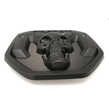 Skull Emblem for 2019+ RAM 1500/2500/3500 Tailgate Badge Replacement (Black/Red/Chrome)